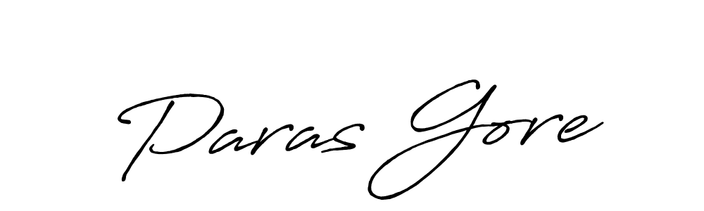 Use a signature maker to create a handwritten signature online. With this signature software, you can design (Antro_Vectra_Bolder) your own signature for name Paras Gore. Paras Gore signature style 7 images and pictures png