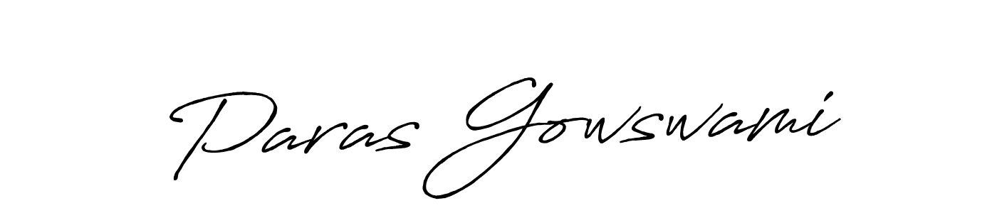 Also You can easily find your signature by using the search form. We will create Paras Gowswami name handwritten signature images for you free of cost using Antro_Vectra_Bolder sign style. Paras Gowswami signature style 7 images and pictures png