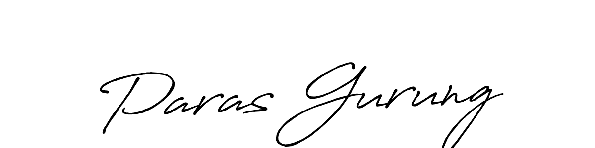 Similarly Antro_Vectra_Bolder is the best handwritten signature design. Signature creator online .You can use it as an online autograph creator for name Paras Gurung. Paras Gurung signature style 7 images and pictures png