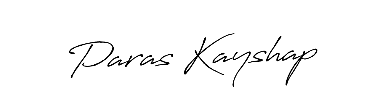 How to make Paras Kayshap signature? Antro_Vectra_Bolder is a professional autograph style. Create handwritten signature for Paras Kayshap name. Paras Kayshap signature style 7 images and pictures png