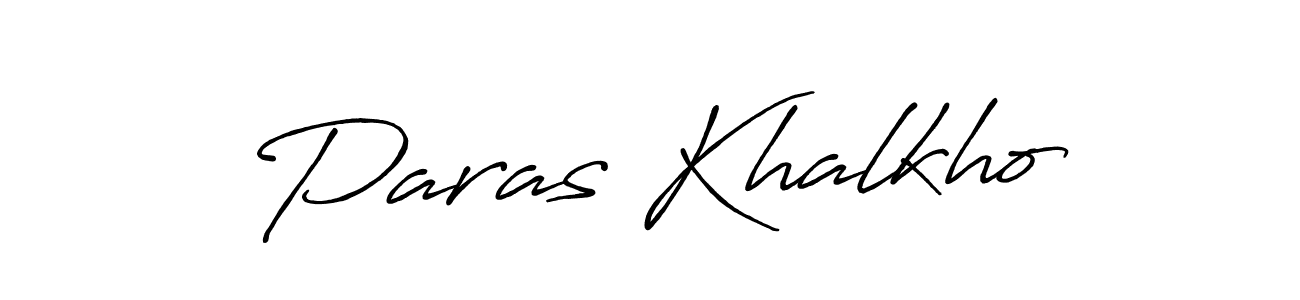 How to make Paras Khalkho signature? Antro_Vectra_Bolder is a professional autograph style. Create handwritten signature for Paras Khalkho name. Paras Khalkho signature style 7 images and pictures png