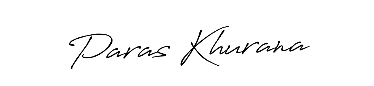 Design your own signature with our free online signature maker. With this signature software, you can create a handwritten (Antro_Vectra_Bolder) signature for name Paras Khurana. Paras Khurana signature style 7 images and pictures png