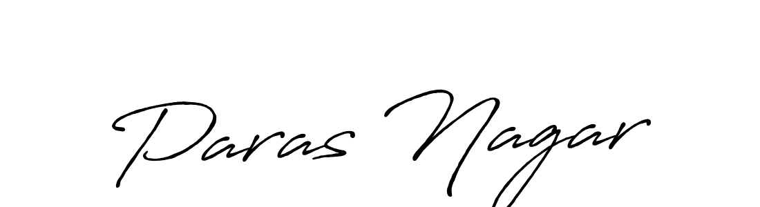 Paras Nagar stylish signature style. Best Handwritten Sign (Antro_Vectra_Bolder) for my name. Handwritten Signature Collection Ideas for my name Paras Nagar. Paras Nagar signature style 7 images and pictures png