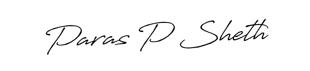 Make a beautiful signature design for name Paras P Sheth. Use this online signature maker to create a handwritten signature for free. Paras P Sheth signature style 7 images and pictures png