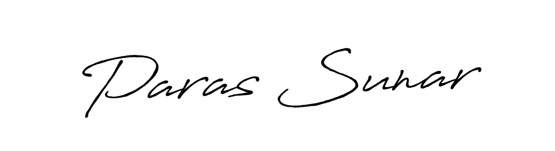 Antro_Vectra_Bolder is a professional signature style that is perfect for those who want to add a touch of class to their signature. It is also a great choice for those who want to make their signature more unique. Get Paras Sunar name to fancy signature for free. Paras Sunar signature style 7 images and pictures png