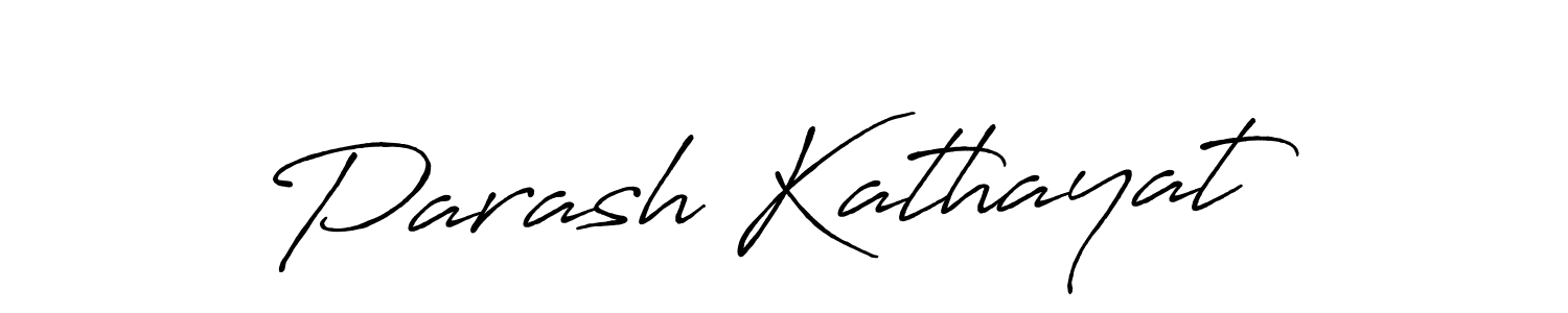 Make a beautiful signature design for name Parash Kathayat. With this signature (Antro_Vectra_Bolder) style, you can create a handwritten signature for free. Parash Kathayat signature style 7 images and pictures png