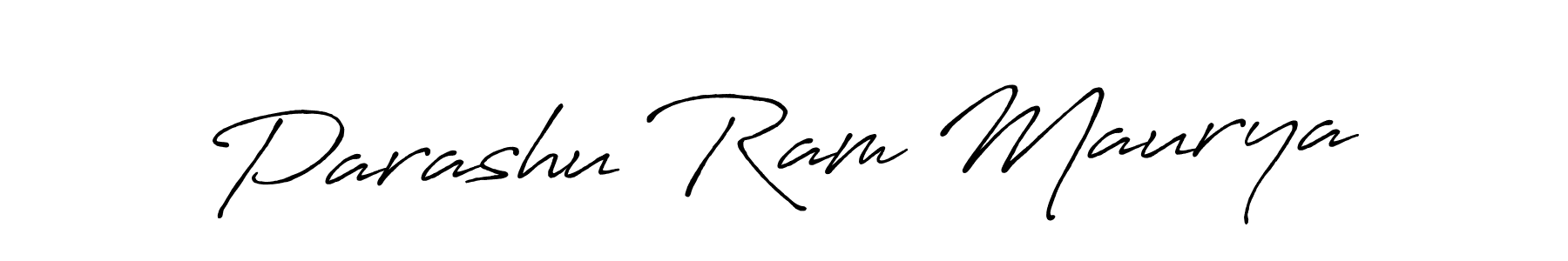 Design your own signature with our free online signature maker. With this signature software, you can create a handwritten (Antro_Vectra_Bolder) signature for name Parashu Ram Maurya. Parashu Ram Maurya signature style 7 images and pictures png