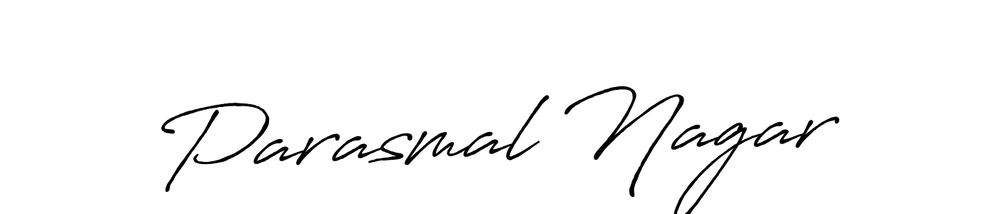 Similarly Antro_Vectra_Bolder is the best handwritten signature design. Signature creator online .You can use it as an online autograph creator for name Parasmal Nagar. Parasmal Nagar signature style 7 images and pictures png