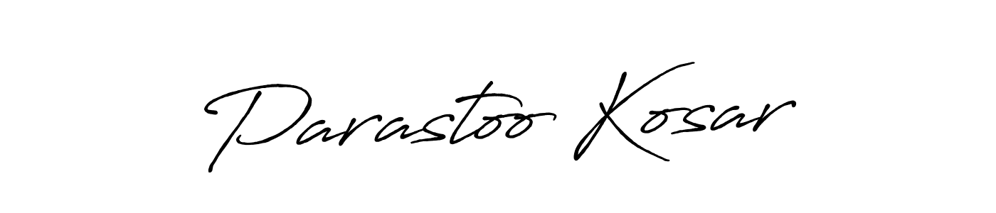 Design your own signature with our free online signature maker. With this signature software, you can create a handwritten (Antro_Vectra_Bolder) signature for name Parastoo Kosar. Parastoo Kosar signature style 7 images and pictures png