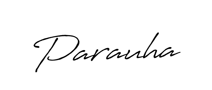 Parauha stylish signature style. Best Handwritten Sign (Antro_Vectra_Bolder) for my name. Handwritten Signature Collection Ideas for my name Parauha. Parauha signature style 7 images and pictures png