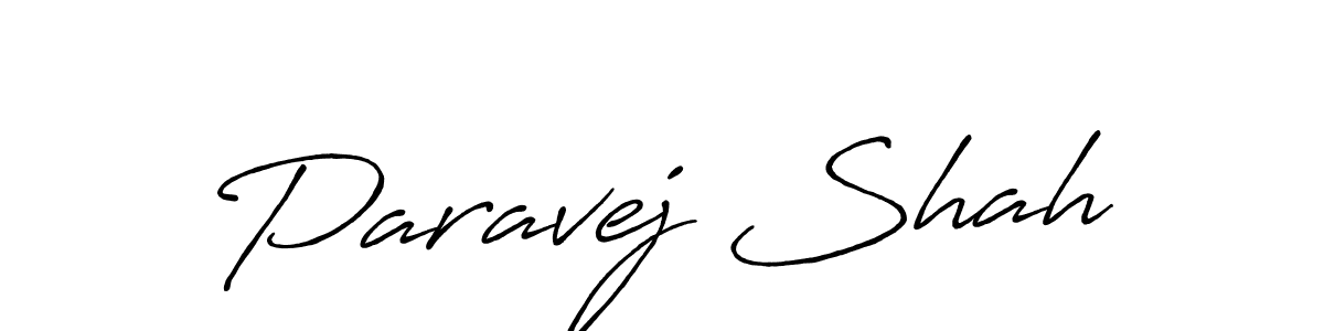 Similarly Antro_Vectra_Bolder is the best handwritten signature design. Signature creator online .You can use it as an online autograph creator for name Paravej Shah. Paravej Shah signature style 7 images and pictures png