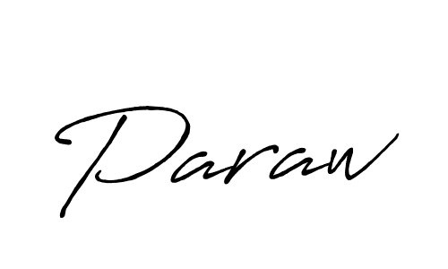 Use a signature maker to create a handwritten signature online. With this signature software, you can design (Antro_Vectra_Bolder) your own signature for name Paraw. Paraw signature style 7 images and pictures png