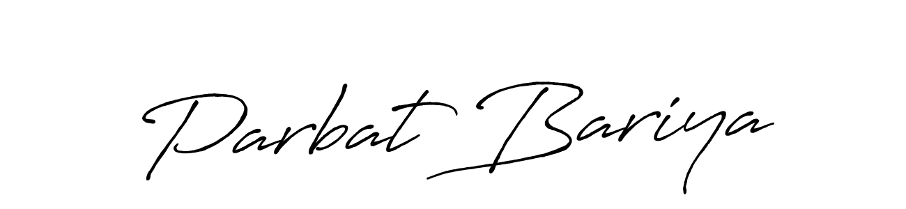 How to make Parbat Bariya name signature. Use Antro_Vectra_Bolder style for creating short signs online. This is the latest handwritten sign. Parbat Bariya signature style 7 images and pictures png