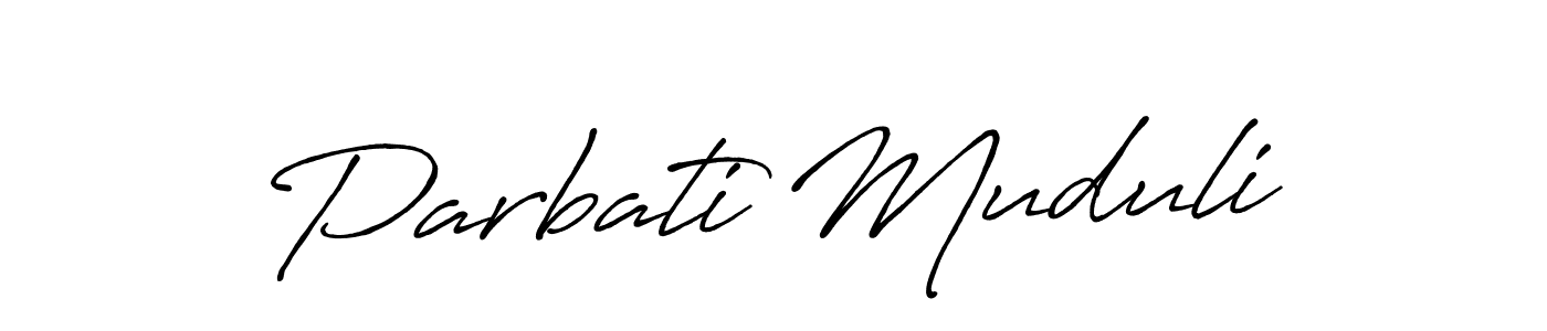 You should practise on your own different ways (Antro_Vectra_Bolder) to write your name (Parbati Muduli) in signature. don't let someone else do it for you. Parbati Muduli signature style 7 images and pictures png