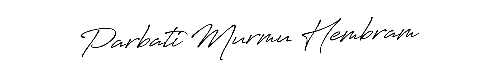 Antro_Vectra_Bolder is a professional signature style that is perfect for those who want to add a touch of class to their signature. It is also a great choice for those who want to make their signature more unique. Get Parbati Murmu Hembram name to fancy signature for free. Parbati Murmu Hembram signature style 7 images and pictures png