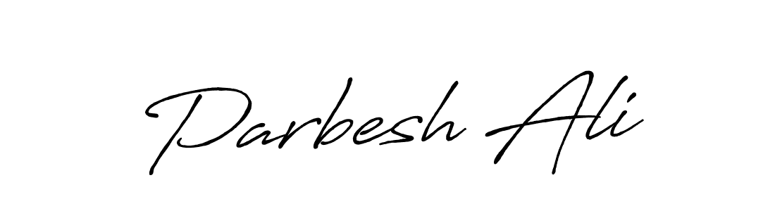 Also we have Parbesh Ali name is the best signature style. Create professional handwritten signature collection using Antro_Vectra_Bolder autograph style. Parbesh Ali signature style 7 images and pictures png