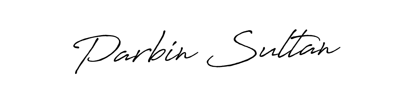 How to make Parbin Sultan signature? Antro_Vectra_Bolder is a professional autograph style. Create handwritten signature for Parbin Sultan name. Parbin Sultan signature style 7 images and pictures png