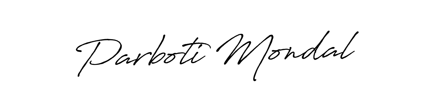 Also You can easily find your signature by using the search form. We will create Parboti Mondal name handwritten signature images for you free of cost using Antro_Vectra_Bolder sign style. Parboti Mondal signature style 7 images and pictures png