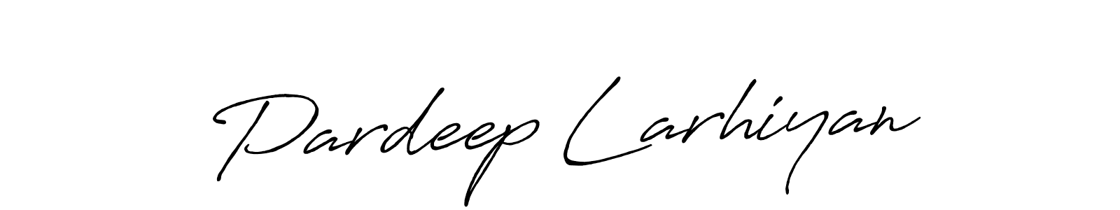 How to make Pardeep Larhiyan name signature. Use Antro_Vectra_Bolder style for creating short signs online. This is the latest handwritten sign. Pardeep Larhiyan signature style 7 images and pictures png