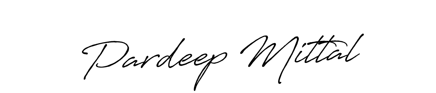 Create a beautiful signature design for name Pardeep Mittal. With this signature (Antro_Vectra_Bolder) fonts, you can make a handwritten signature for free. Pardeep Mittal signature style 7 images and pictures png