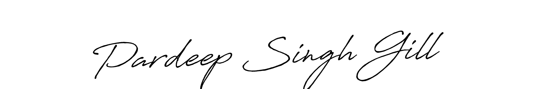 Pardeep Singh Gill stylish signature style. Best Handwritten Sign (Antro_Vectra_Bolder) for my name. Handwritten Signature Collection Ideas for my name Pardeep Singh Gill. Pardeep Singh Gill signature style 7 images and pictures png