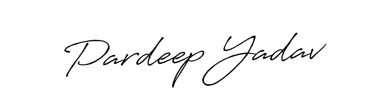 Also we have Pardeep Yadav name is the best signature style. Create professional handwritten signature collection using Antro_Vectra_Bolder autograph style. Pardeep Yadav signature style 7 images and pictures png