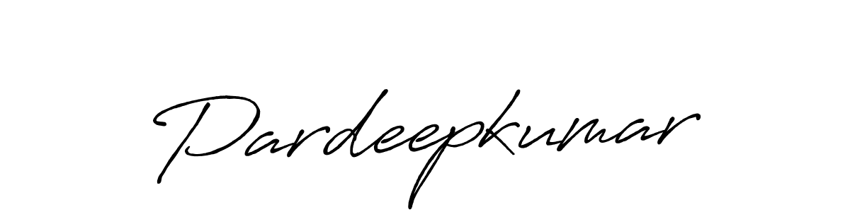 Create a beautiful signature design for name Pardeepkumar. With this signature (Antro_Vectra_Bolder) fonts, you can make a handwritten signature for free. Pardeepkumar signature style 7 images and pictures png