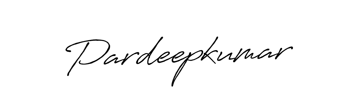 Create a beautiful signature design for name Pardeepkumar. With this signature (Antro_Vectra_Bolder) fonts, you can make a handwritten signature for free. Pardeepkumar signature style 7 images and pictures png