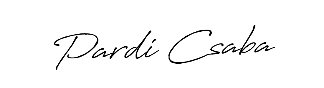 Design your own signature with our free online signature maker. With this signature software, you can create a handwritten (Antro_Vectra_Bolder) signature for name Pardi Csaba. Pardi Csaba signature style 7 images and pictures png