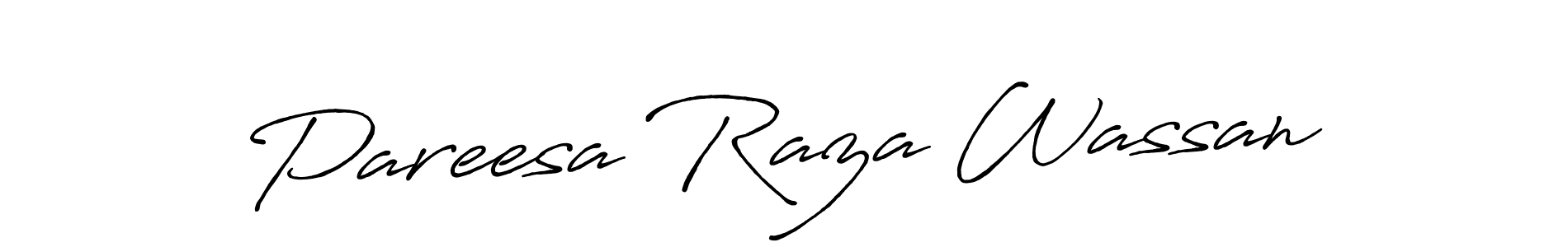 Design your own signature with our free online signature maker. With this signature software, you can create a handwritten (Antro_Vectra_Bolder) signature for name Pareesa Raza Wassan. Pareesa Raza Wassan signature style 7 images and pictures png