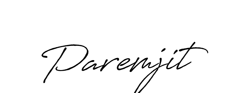 Design your own signature with our free online signature maker. With this signature software, you can create a handwritten (Antro_Vectra_Bolder) signature for name Paremjit. Paremjit signature style 7 images and pictures png