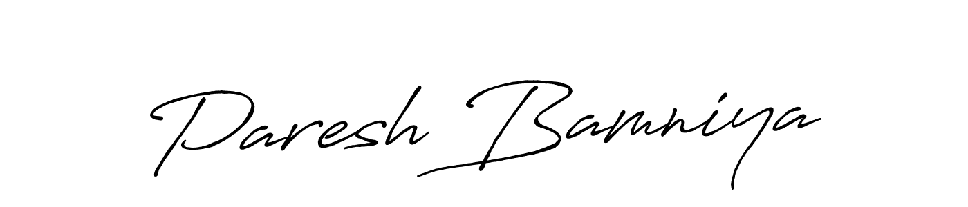 if you are searching for the best signature style for your name Paresh Bamniya. so please give up your signature search. here we have designed multiple signature styles  using Antro_Vectra_Bolder. Paresh Bamniya signature style 7 images and pictures png