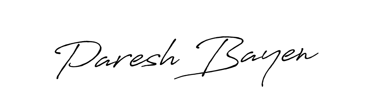 Use a signature maker to create a handwritten signature online. With this signature software, you can design (Antro_Vectra_Bolder) your own signature for name Paresh Bayen. Paresh Bayen signature style 7 images and pictures png