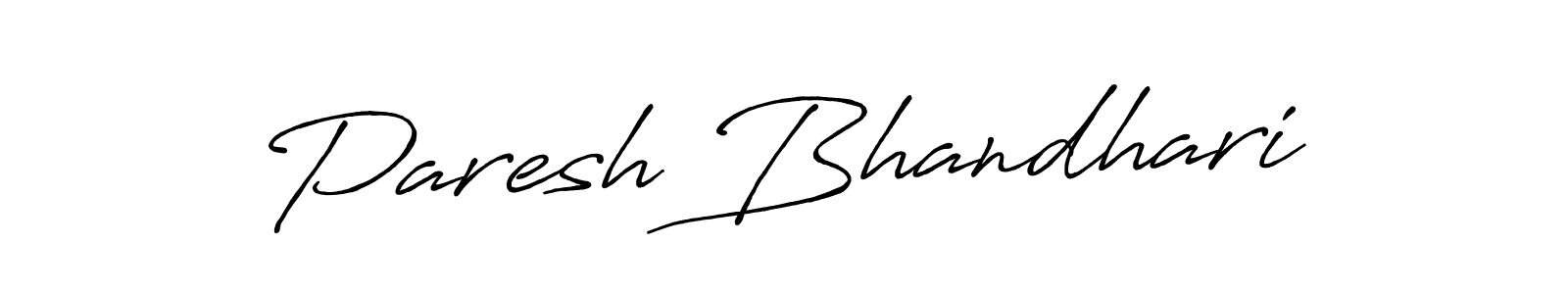 Design your own signature with our free online signature maker. With this signature software, you can create a handwritten (Antro_Vectra_Bolder) signature for name Paresh Bhandhari. Paresh Bhandhari signature style 7 images and pictures png