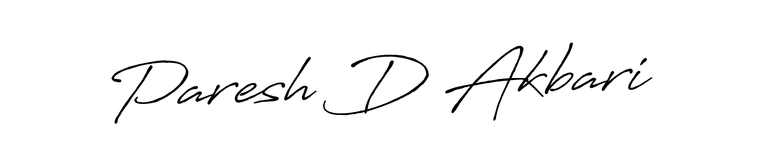 How to make Paresh D Akbari signature? Antro_Vectra_Bolder is a professional autograph style. Create handwritten signature for Paresh D Akbari name. Paresh D Akbari signature style 7 images and pictures png