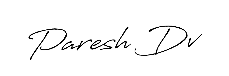 How to make Paresh Dv name signature. Use Antro_Vectra_Bolder style for creating short signs online. This is the latest handwritten sign. Paresh Dv signature style 7 images and pictures png