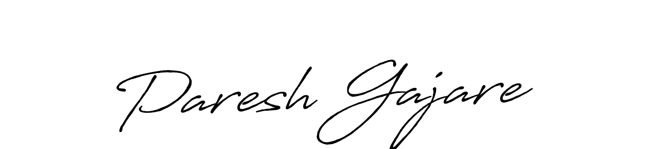 Make a beautiful signature design for name Paresh Gajare. With this signature (Antro_Vectra_Bolder) style, you can create a handwritten signature for free. Paresh Gajare signature style 7 images and pictures png