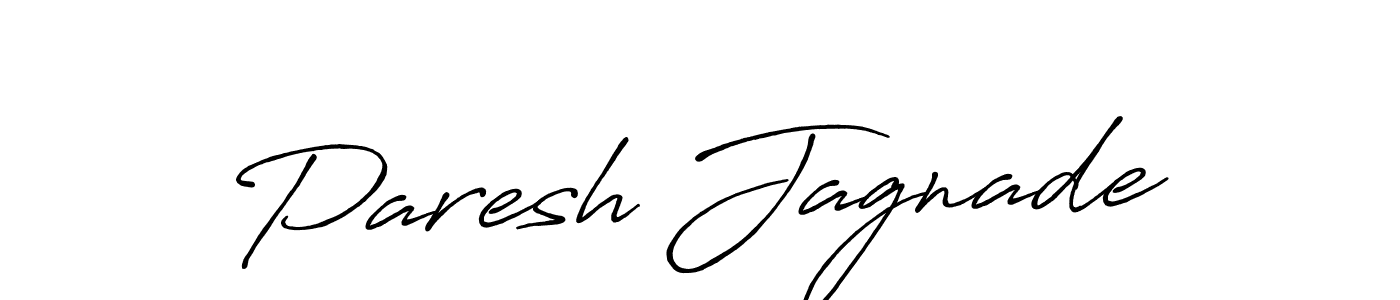 How to make Paresh Jagnade name signature. Use Antro_Vectra_Bolder style for creating short signs online. This is the latest handwritten sign. Paresh Jagnade signature style 7 images and pictures png