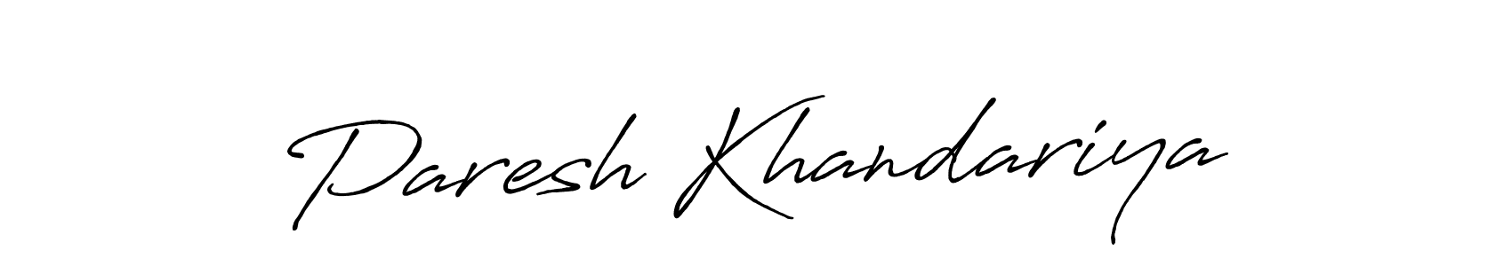 It looks lik you need a new signature style for name Paresh Khandariya. Design unique handwritten (Antro_Vectra_Bolder) signature with our free signature maker in just a few clicks. Paresh Khandariya signature style 7 images and pictures png