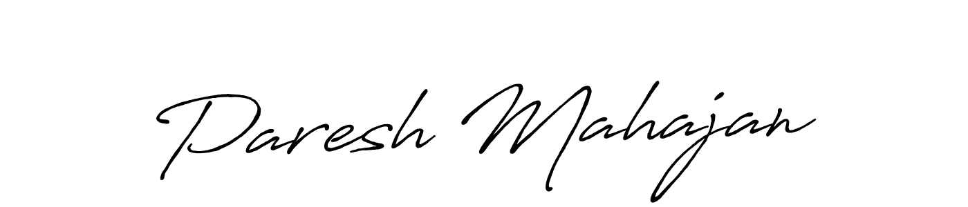 Make a beautiful signature design for name Paresh Mahajan. With this signature (Antro_Vectra_Bolder) style, you can create a handwritten signature for free. Paresh Mahajan signature style 7 images and pictures png