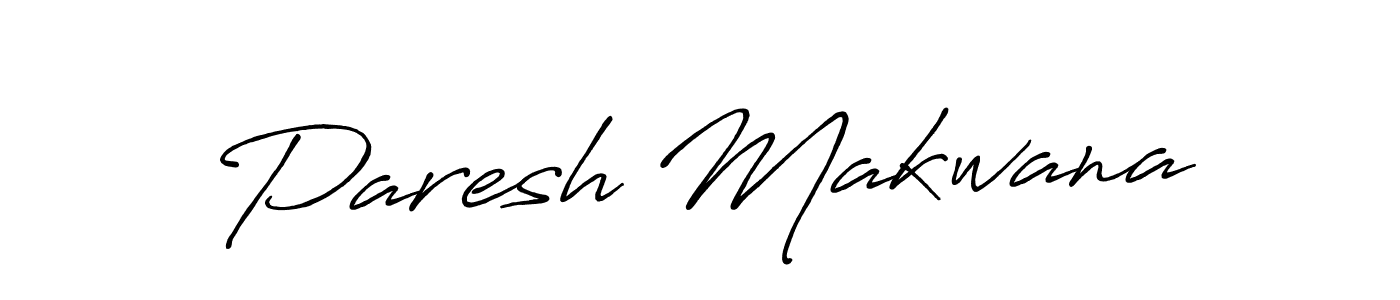 Make a beautiful signature design for name Paresh Makwana. With this signature (Antro_Vectra_Bolder) style, you can create a handwritten signature for free. Paresh Makwana signature style 7 images and pictures png