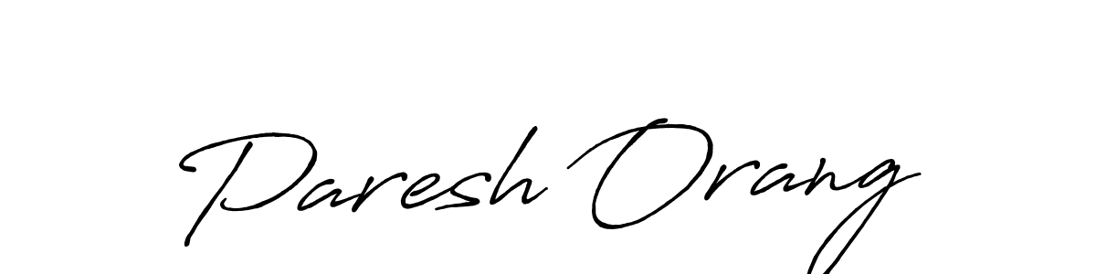 Similarly Antro_Vectra_Bolder is the best handwritten signature design. Signature creator online .You can use it as an online autograph creator for name Paresh Orang. Paresh Orang signature style 7 images and pictures png