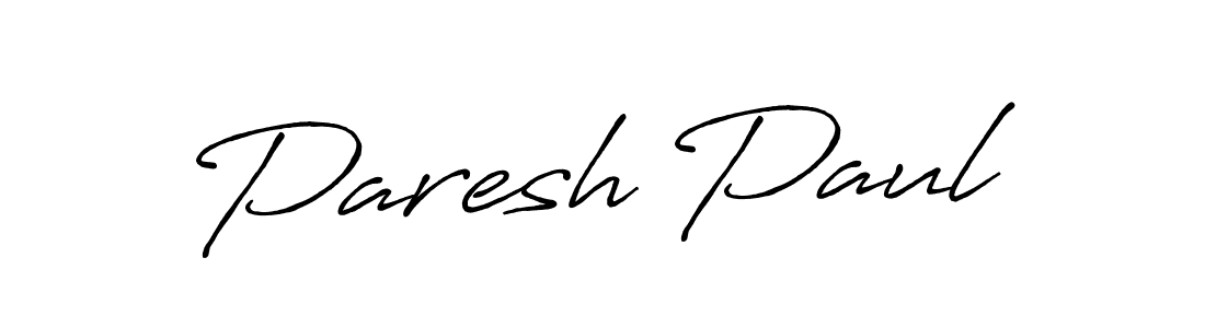 Create a beautiful signature design for name Paresh Paul. With this signature (Antro_Vectra_Bolder) fonts, you can make a handwritten signature for free. Paresh Paul signature style 7 images and pictures png