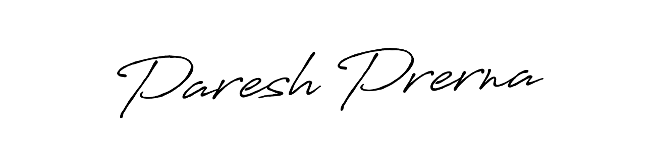 Create a beautiful signature design for name Paresh Prerna. With this signature (Antro_Vectra_Bolder) fonts, you can make a handwritten signature for free. Paresh Prerna signature style 7 images and pictures png