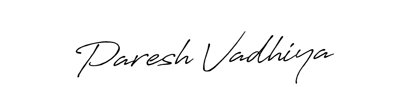 Also You can easily find your signature by using the search form. We will create Paresh Vadhiya name handwritten signature images for you free of cost using Antro_Vectra_Bolder sign style. Paresh Vadhiya signature style 7 images and pictures png