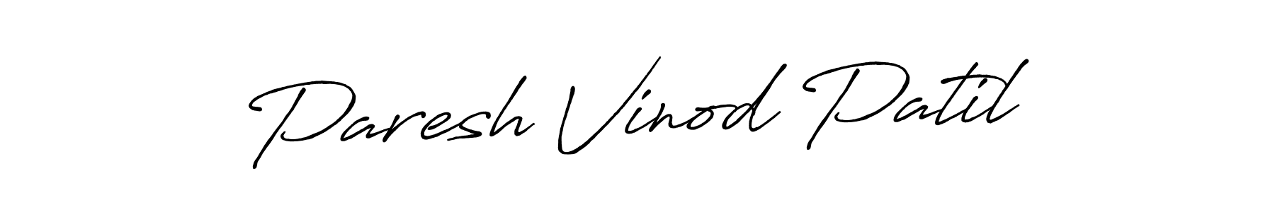 Create a beautiful signature design for name Paresh Vinod Patil. With this signature (Antro_Vectra_Bolder) fonts, you can make a handwritten signature for free. Paresh Vinod Patil signature style 7 images and pictures png