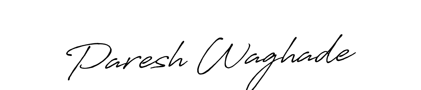 Also we have Paresh Waghade name is the best signature style. Create professional handwritten signature collection using Antro_Vectra_Bolder autograph style. Paresh Waghade signature style 7 images and pictures png