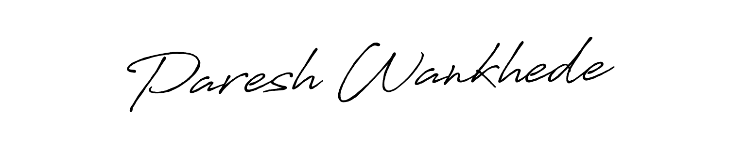 You can use this online signature creator to create a handwritten signature for the name Paresh Wankhede. This is the best online autograph maker. Paresh Wankhede signature style 7 images and pictures png