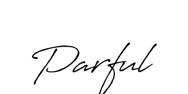 if you are searching for the best signature style for your name Parful. so please give up your signature search. here we have designed multiple signature styles  using Antro_Vectra_Bolder. Parful signature style 7 images and pictures png