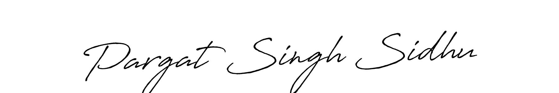 Create a beautiful signature design for name Pargat Singh Sidhu. With this signature (Antro_Vectra_Bolder) fonts, you can make a handwritten signature for free. Pargat Singh Sidhu signature style 7 images and pictures png